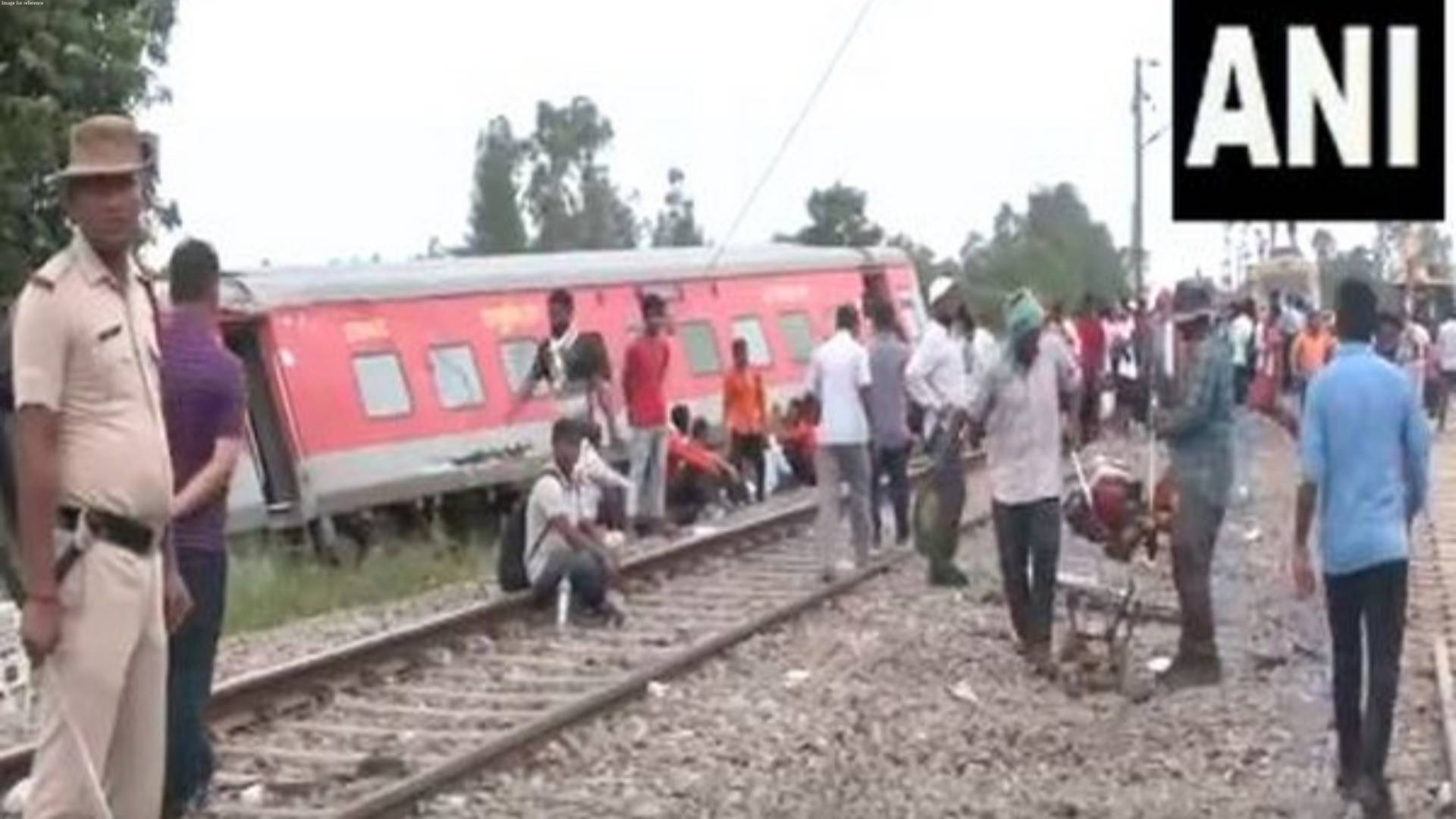 UP: Restoration work underway at Chandigarh-Dibrugarh Express derailment site in Gonda